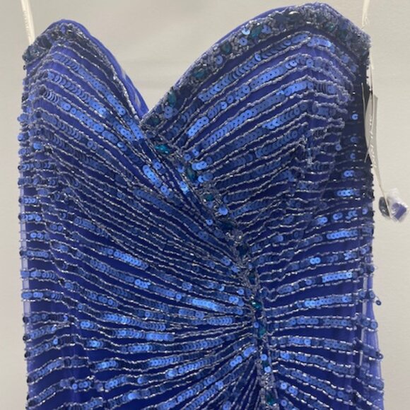 Sherri Hill Formal Gown Style 1714 Sapphire Size 16 NWT - Picture 6 of 9